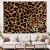 Wild Brown Leopard Print Tapestry Animal Wall Hanging for Living Room Bedroom Dormitory Wall Art Decoration Blanket Picnic Mat