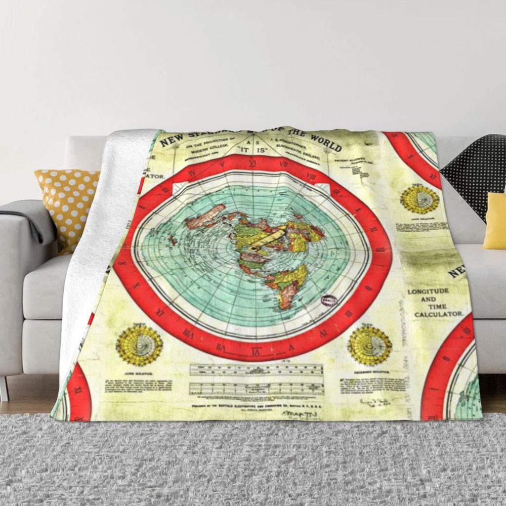 Gleason 1892 Mapa ploché Země Výzkum Plochá Země Vlastní dárek Ultra měkká deka z mikrovlákna