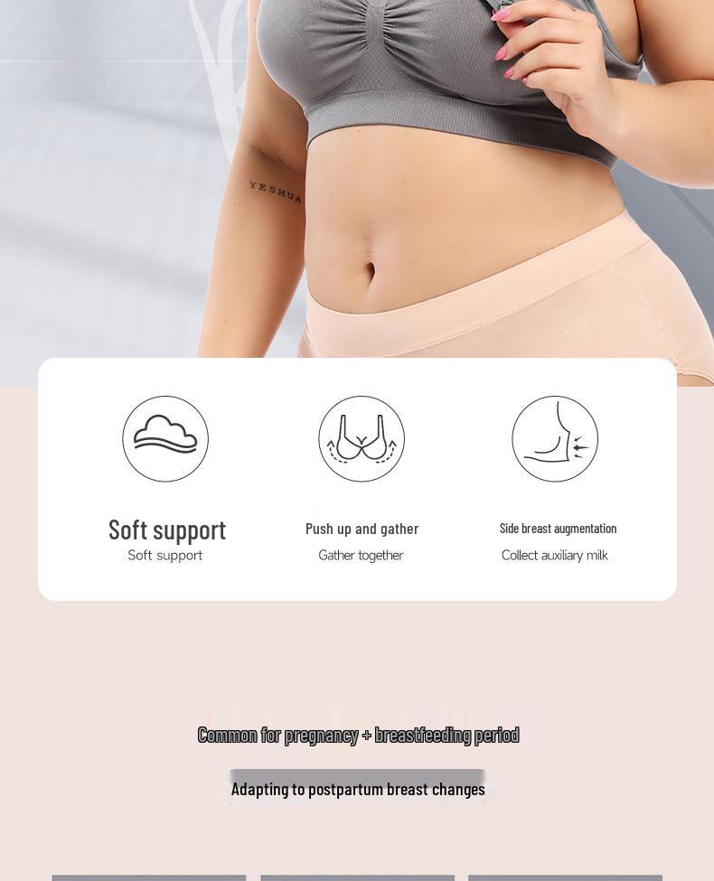 Avrupa Beden Ön Kapamalı Balensiz Hamile Push-Up Emzirme Sütyeni, Ayarlanabilir Sarkma Önleyici Besleme İç Çamaşırı