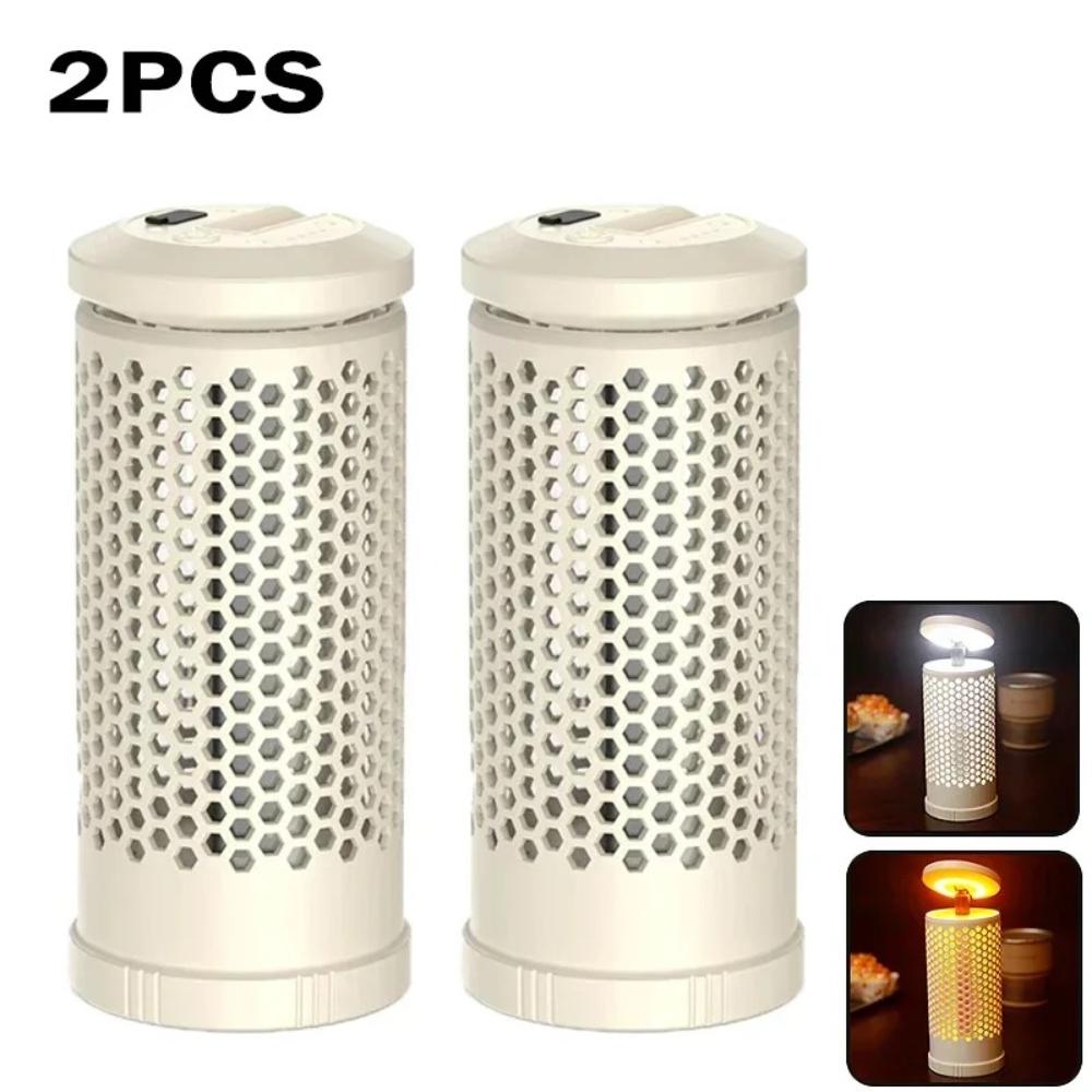 Portable LED Camping Light USB Rechargeable Lamp Dual Color 4 Mode Ambient Fill Light Outdoor Hanging Camping Lantern Tent Lamp