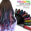 10Pcs Hair Chalk Comb 10 Colors Washable Instant Hair Dye Comb Halloween Christmas Cosplay Party Disposable Temporary Hair Coloring Comb