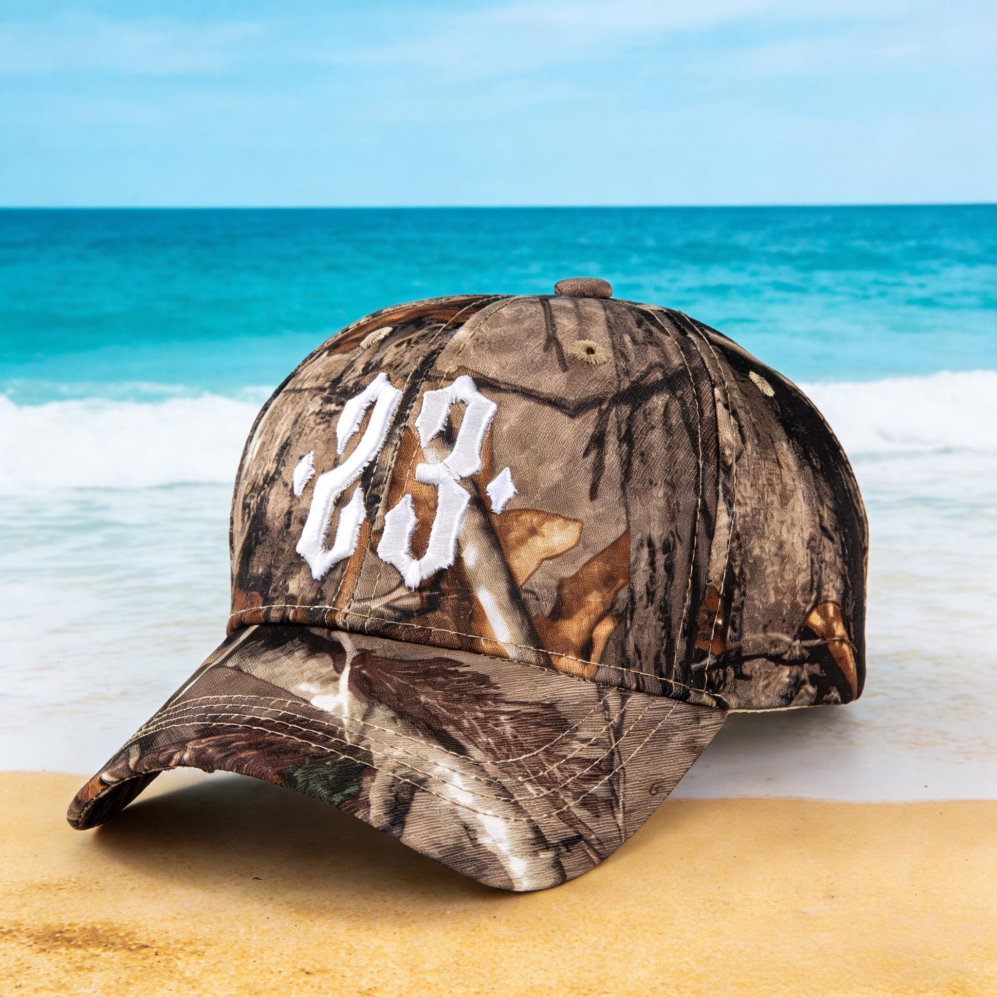 

Fashionable Camouflage Baseball Cap With Embroidered 23 - The Perfect Outdoor Adventure, Beach Day, Casual Streetwear. Unique Adjustable