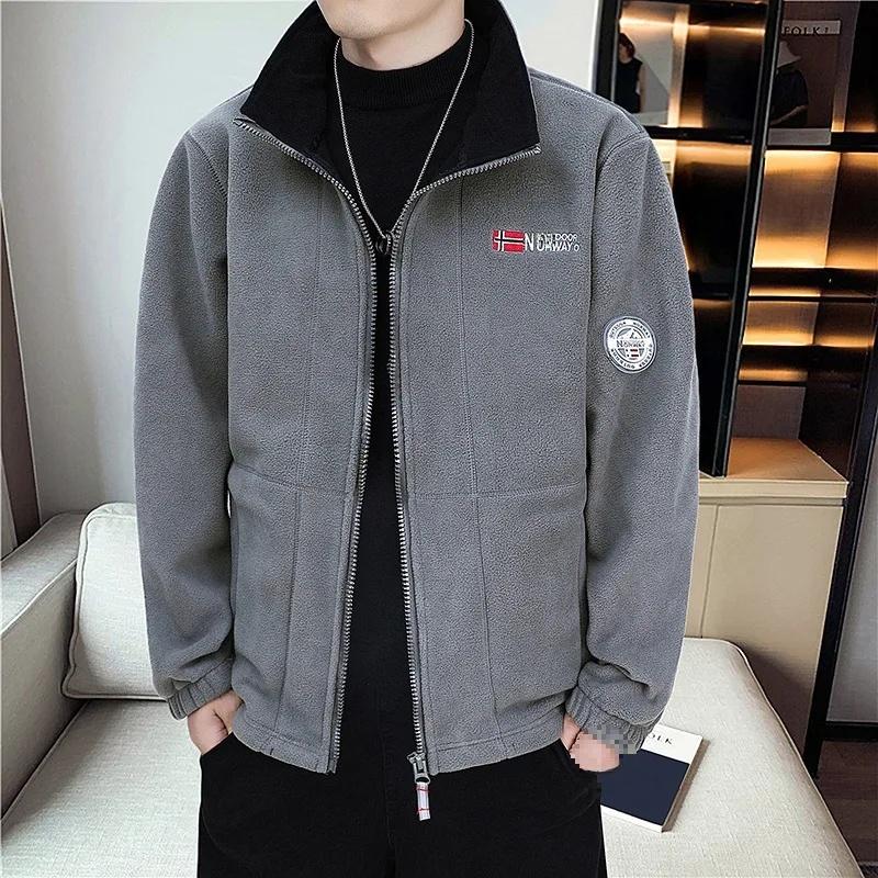 Thickened Fleece Hoodie Men's Clothing Cross-Border Live Broadcast Soft inside Coat Jacket Outerwear Summer Thin Model