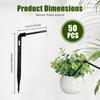 50Pcs Angled Drip Emitter Stake L Shaped Precise Drip Irrigation Dripper Water Saving Planting Tools Gardening Accessories 3/5mm