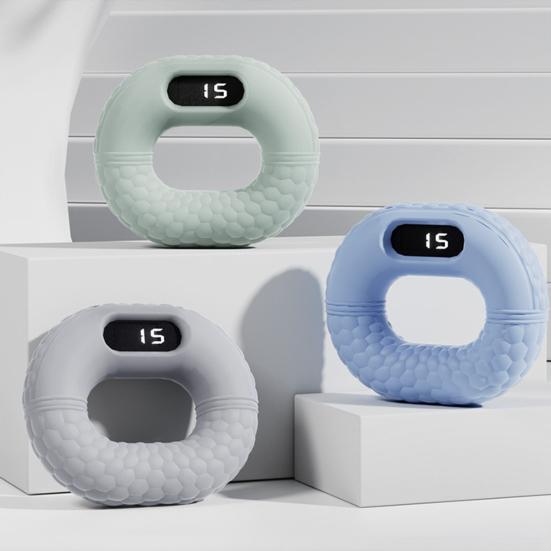 Hand Grip Strength Trainer with LED Counter Display - Five Finger Strength Training, Squeeze Ring Stress Relief Hand Grip Strengthener