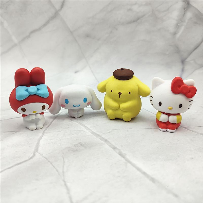 Очаровательная фигурка My Melody из ПВХ, аниме, коллекционная, милый декор для приборной панели автомобиля