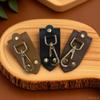 1PC Handmade Keychain Waist Hanging Creative Leather Copper Accessories Leather Belt Leather Circle Practical Belt Outdoor Hook