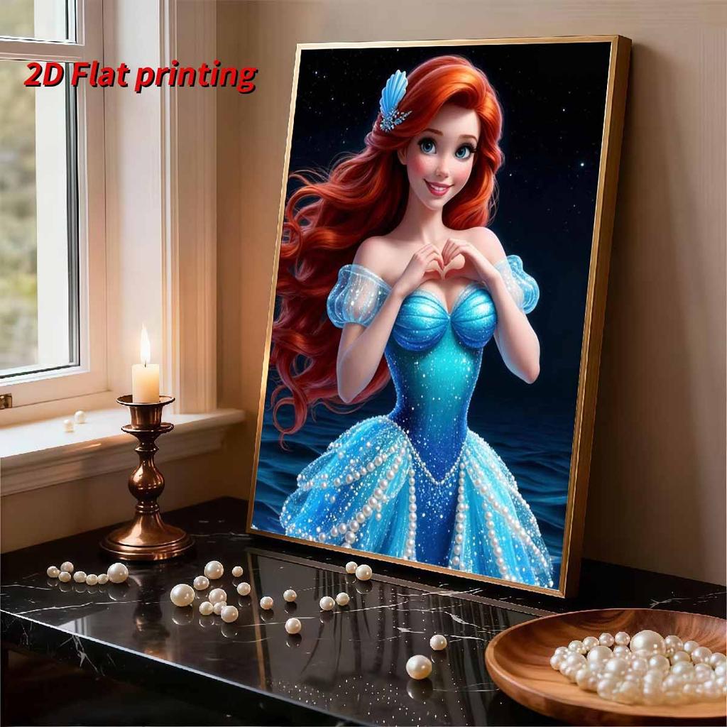 Disney The Little Mermaid DIY Pearl Artwork for ArielA Handmade Gift Suitable for Wall Decoration Ideal for Both Home and Office Settings