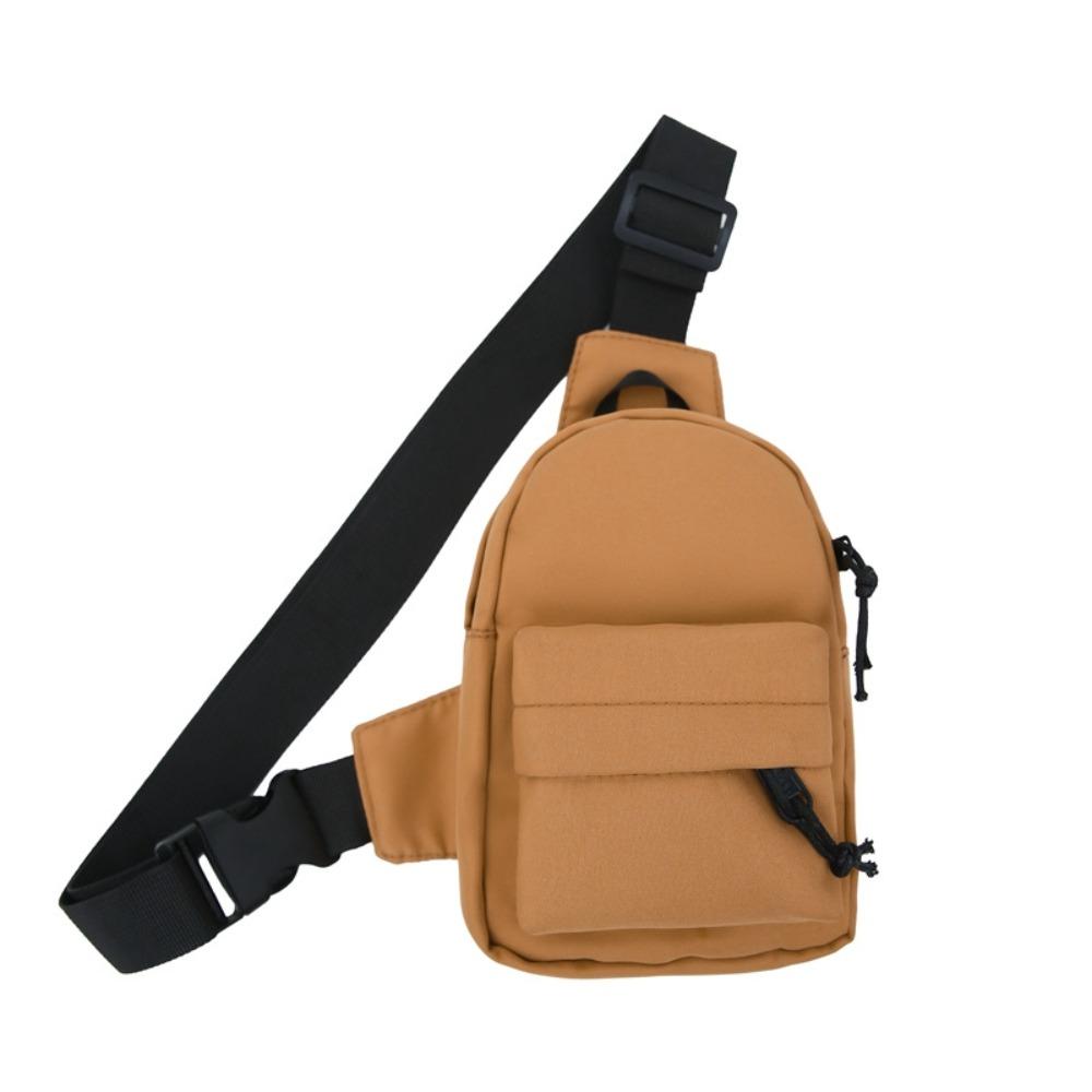 Solid Color Sport Chest Bag Nylon Shoulder Bag Leisure Men Crossbody Bag  Fitness