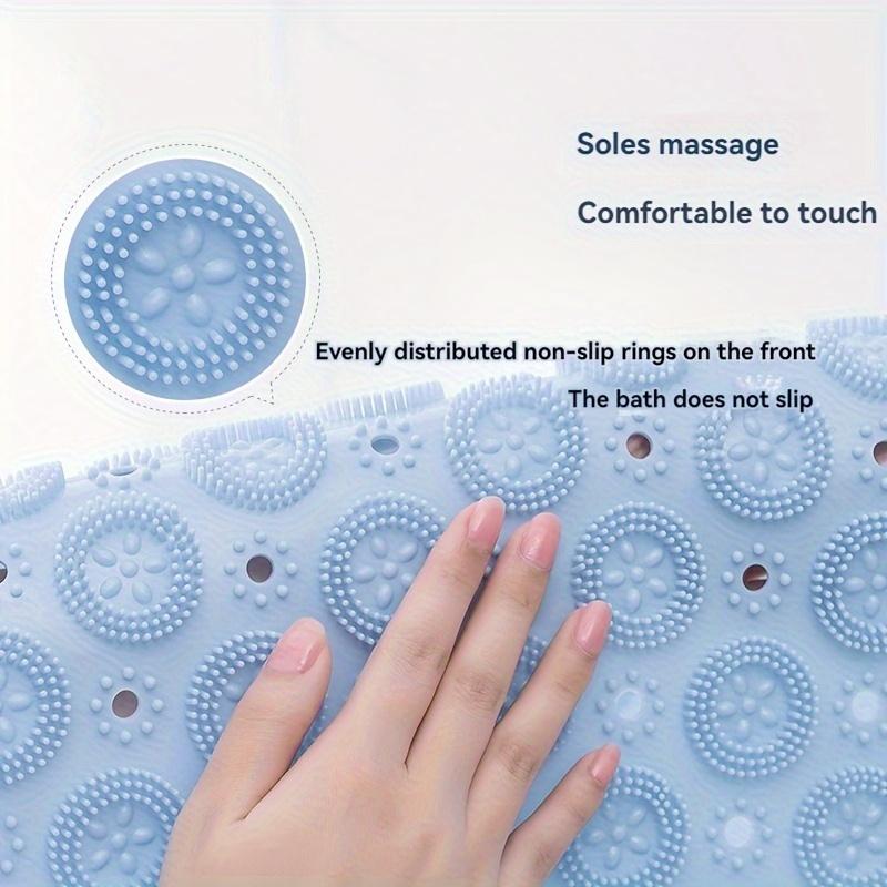 Round Shower Mat, Pvc, Non-Slip & Waterproof, Massage & Safety Features For Bathroom, Ideal For Home Use - Odorless