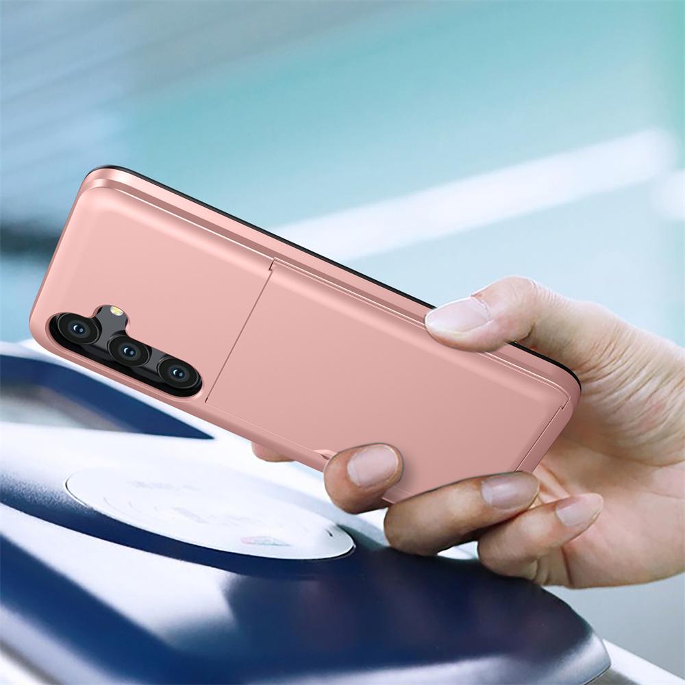 AMORUS For Samsung Galaxy A56 5G Case with Sliding Card Holder PC TPU Phone Back Cover