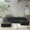 Patio Furniture Sets 5 Piece Garden Lounge Set With Cushions Poly Rattan Black