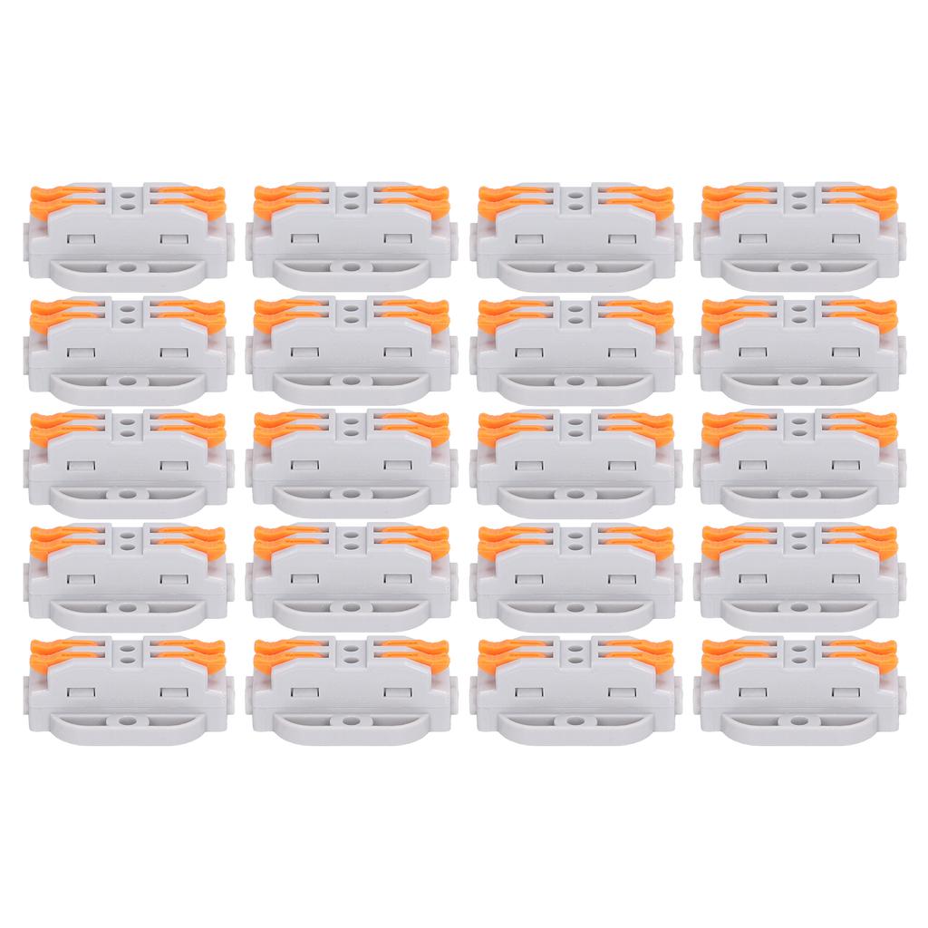 20-teilige Hebelmutter-Drahtverbinder, schnelle, kompakte Splice-Leiter, Push-in-Terminalblock 223-2P