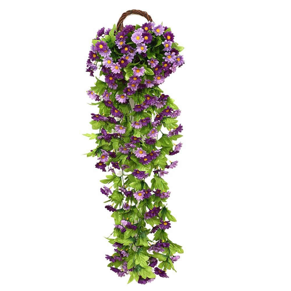100cm Artificial Plant Creeper Wall Mounted Artificial Ivy Green Hanging Vine DIY Wreath Cover Pipeline Home Garden Decoration