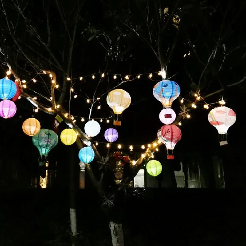 Paper Hot Air Balloon Lantern Hanging Ornament for Weddings, Parties, and Decorations