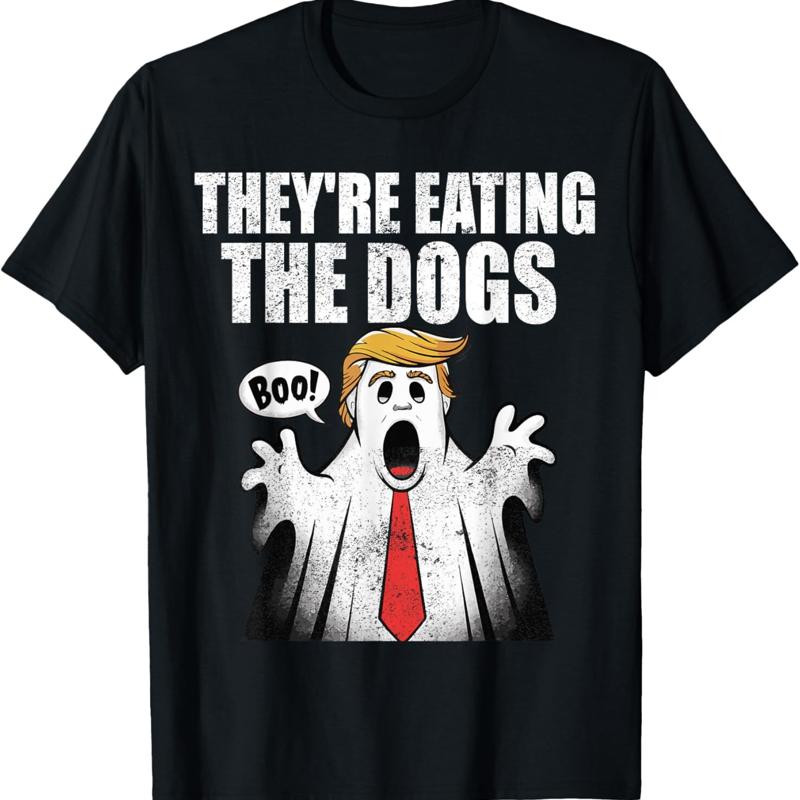 They Re Eating The Dogs Funny Halloween T Shirt S 3Xl - Men s Summer Cotton Graphic Tee S разноцветный