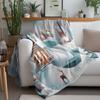 Tuniu Winter Cabin Landscape Fleece Blanket for Sofa Bed Room Throw Soft Warm Cozy Decorative Throw Blanket