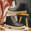 Man Elevator Ankel Boots Height Increase Shoes for Men Insole 6CM Platform Shoes Lift Women High Heel Leather Boots Plus Size 46