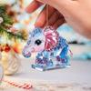 Auto Hanger met Lanyard Sprankelende Strass Steentjes 2D Acryl Olifant Ontwerp Kleurverloop Mini Acryl Ornament Sleutel Bureau