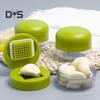 Garlic Press Stainless Steel Manual Mincer Slicer Grater Compact Garlic Chopper Kitchen Gadget for Home Restaurant