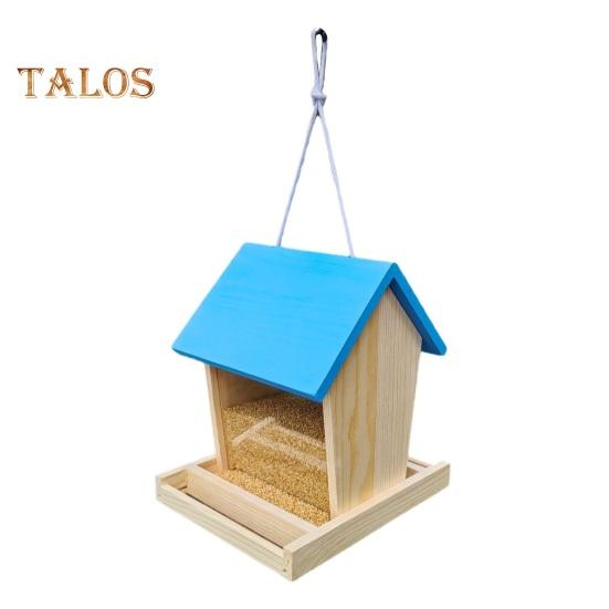 

Кормушки для птиц на открытом воздухе, кормушка для диких птиц, большая подвесная деревянная кормушка для кардиналов, вьюрков, голубых соек синий
