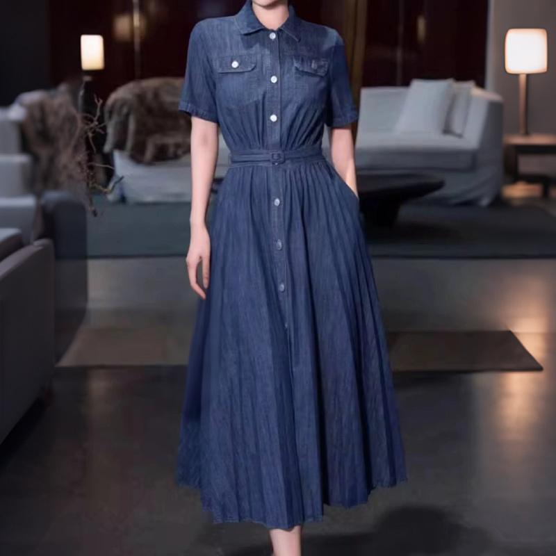 ZANZEA Women Turn Down Collar Summer Casual Short Sleeve Long Dress