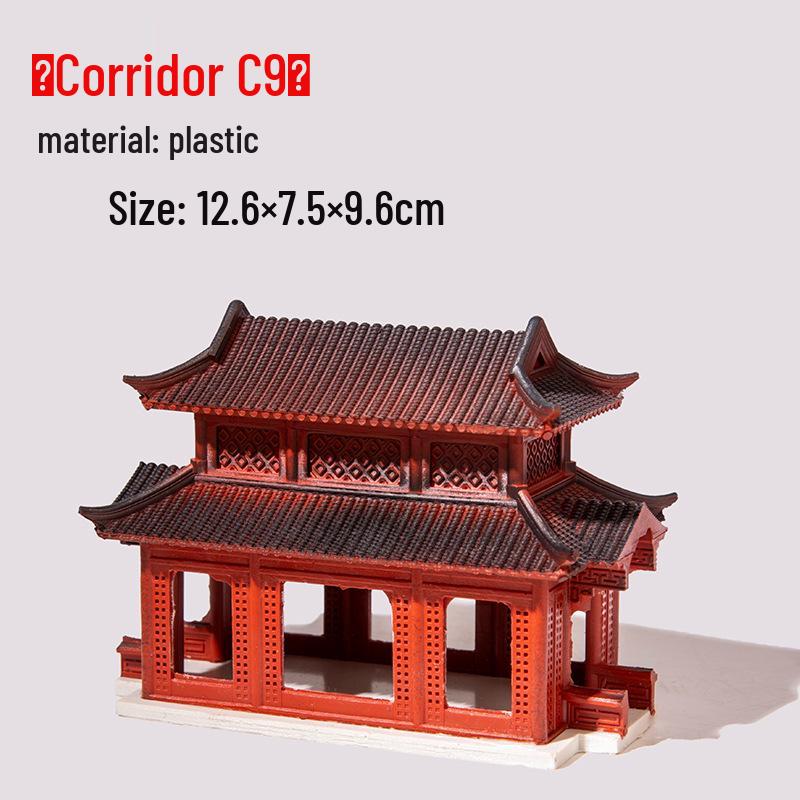 Ancient Architecture Bonsai Pavilion Ornament for Fish Tank and Aquaterrarium Landscaping