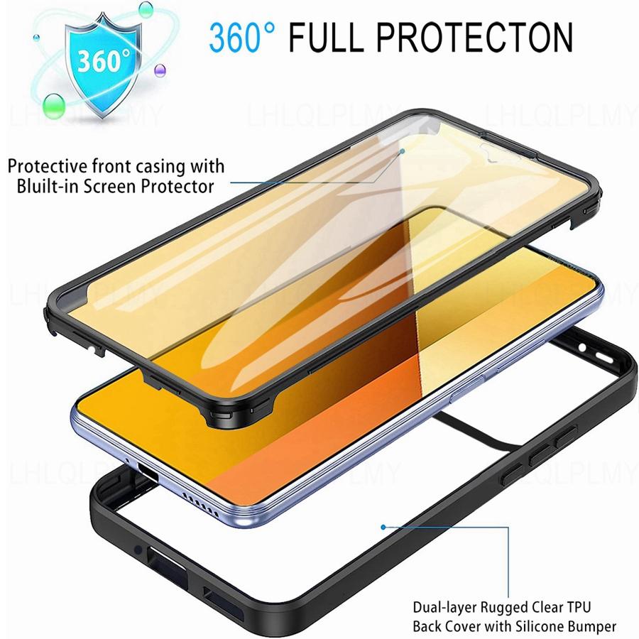 Front + Back Protect ShockProof Case For Xiaomi 15T Pro 17 Redmi Note 15 5G Plus Poco M8 X8 Max F8 Ultra 360 Degrees Cover