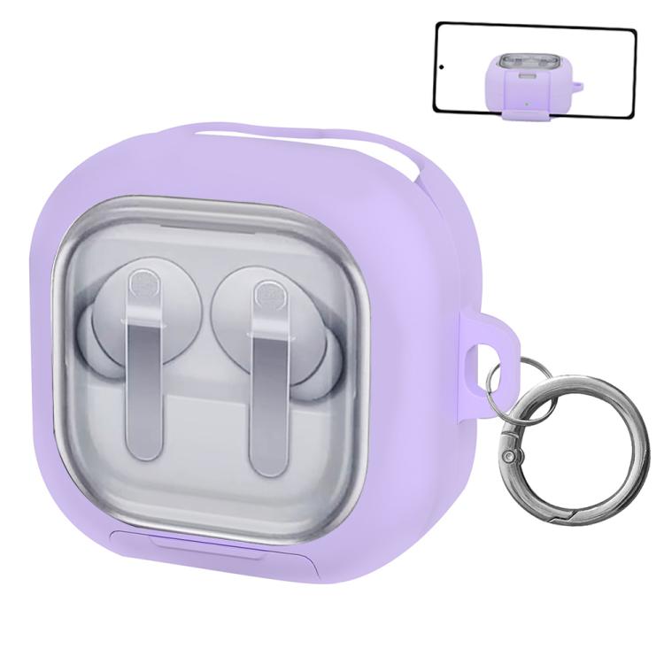 XDcase Clear Window PC Earphone Case with Holder & Keyring For Samsung Galaxy Buds4 / 4 Pro