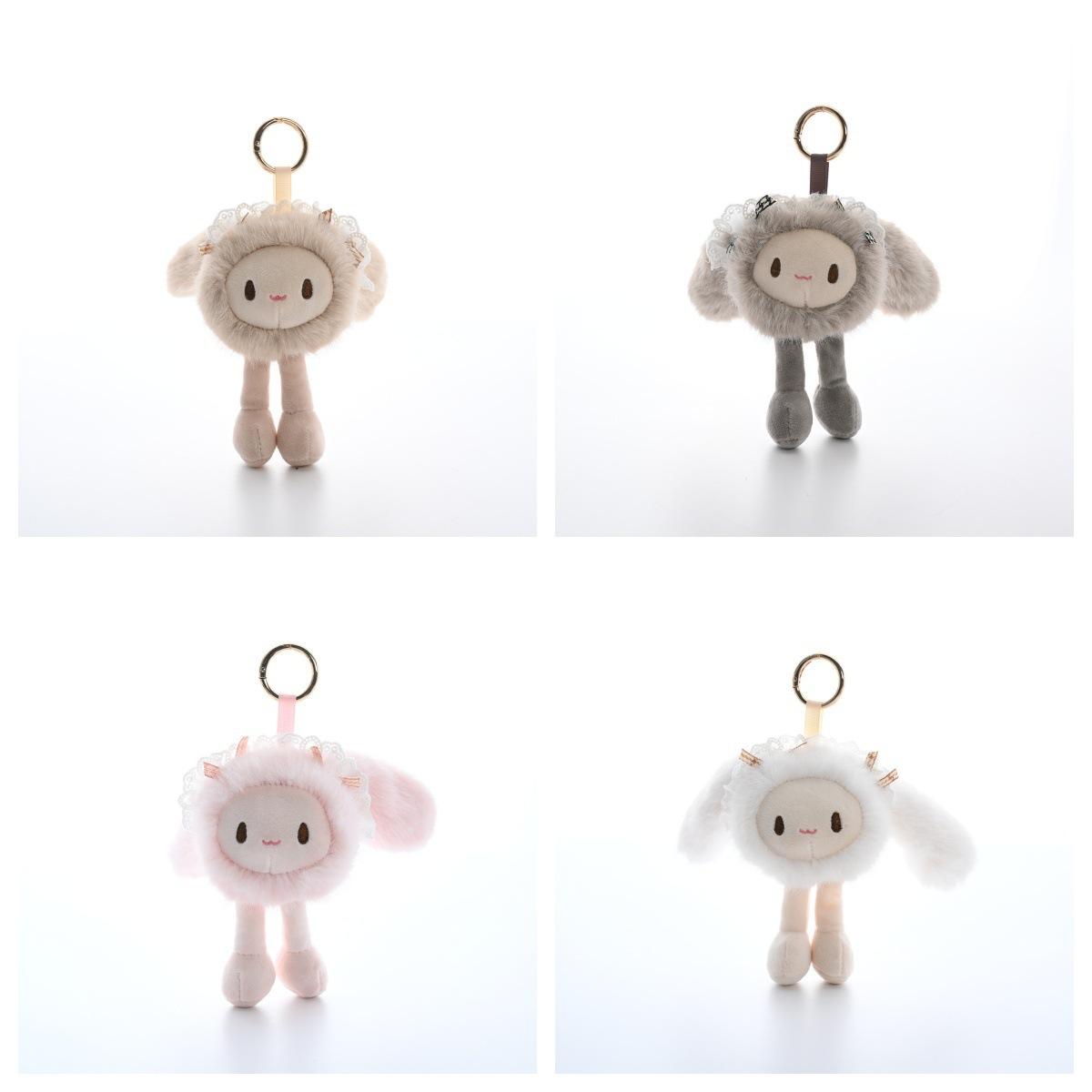 Cute Plush Tarot Rabbit Keychain Soft Stuffed Animal Pendant Adorable Desk Companion Doll Ornament