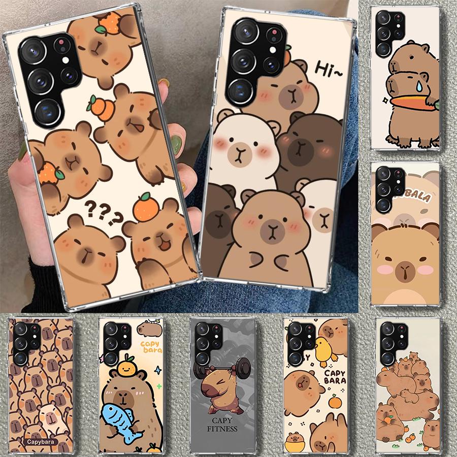 Bunny Capybara Cartoon Animal Phone Case Cover for Samsung Galaxy S26 S25 Edge S24 S23 Ultra S22 Plus S21 FE S20 + Art Customize