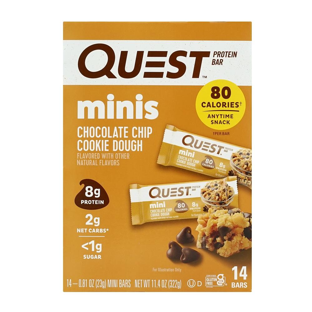 

Міні-протеїновий батончик з тістом для печива з шоколадною крихтою (14 барів), 1 Набір