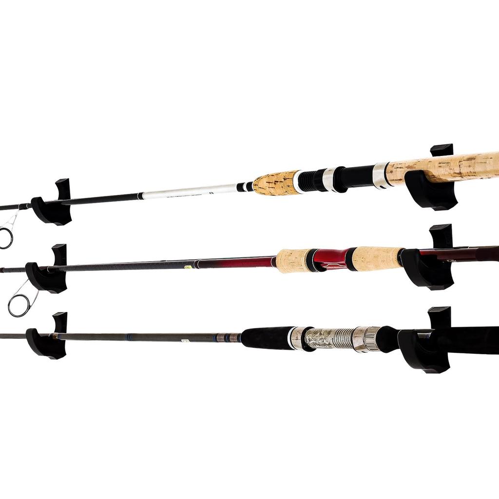 DRESS Rod Stands of Connectable Rod Wall Rod Rod Wall Perfect for Fishing Gear Wall-Mounted (Set 3) Black, Holders, Stands, Holders, Stands, Beauty,