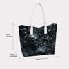 Gothic Skull Rose Pattern Tote Bag Fashion Daily Carry Shoulder Bag for Casual Use
