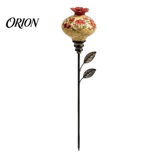 Rustic Floral Nectar Feeder Hummingbird Garden Stake, Vintage Resin Flower Decorative Feeder, Wild Style Bird for Yard Backyard Hummingbirds