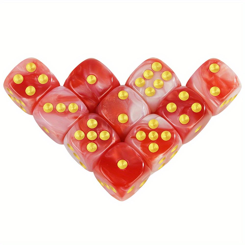 12mm D6 Acrylic Dices Mini 6-sided Two Color Cube Round Corner Game Dice for Club Party DND RPG Board Game Bar Table Accessories