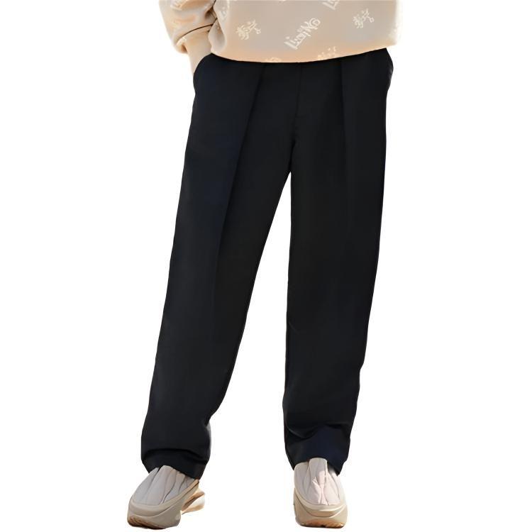 Li Ning Casual Pants Men's Black Moderate Straight Fit Pants AKXSB33-1