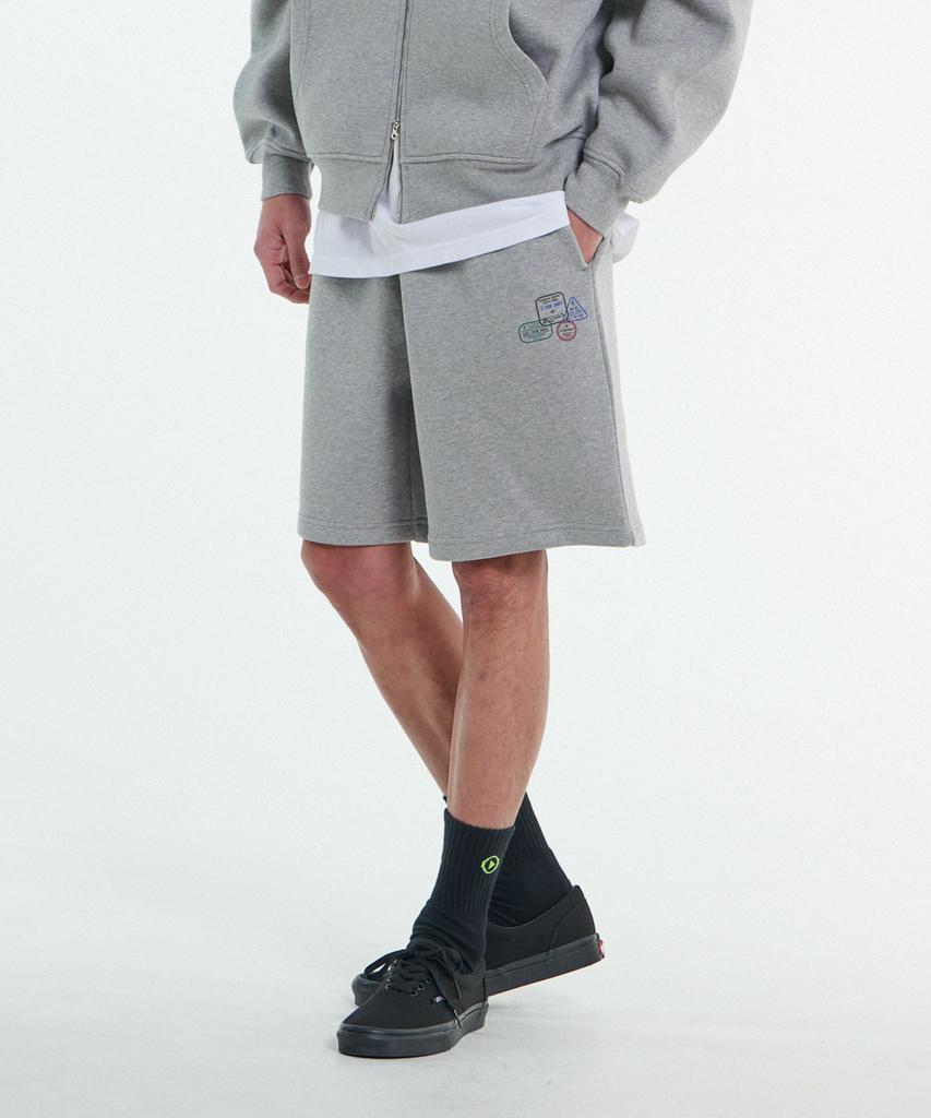 Gesison [2Pack][L~4Xl] Signature Big Size Wide Sweatshirt Half Pants