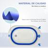 Foldable Baby Bathtub, Newborn to 3 Years, Heat-Sensitive Plug, Blue Cushion, 81.5x50.5x23.5 cm