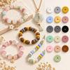50pcs Solid Color Round Silicone Beads 12mm Flower Silicone Beads  For Bracelet Making