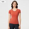 Spring and Summer New Women's Short-sleeved Crew Neck Sports T-shirt Running Fitness Top Slim-fitting Breathable Yoga Short-sleeved S1011