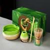 Japanese Heart-shaped Matcha Bowl Set with Whisk and Brush for Tea Ceremony