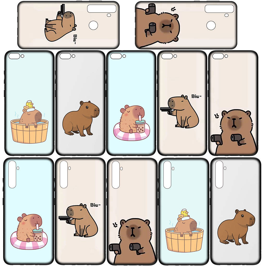 For Samsung Galaxy S25 S24 S23 S22 S21 Ultra FE Plus A17 A37 A57 A56 A55 A06 A16 A15 A36 A26 A35 A05 A25 A54 A34 Phone Case Poster Capybara Cover