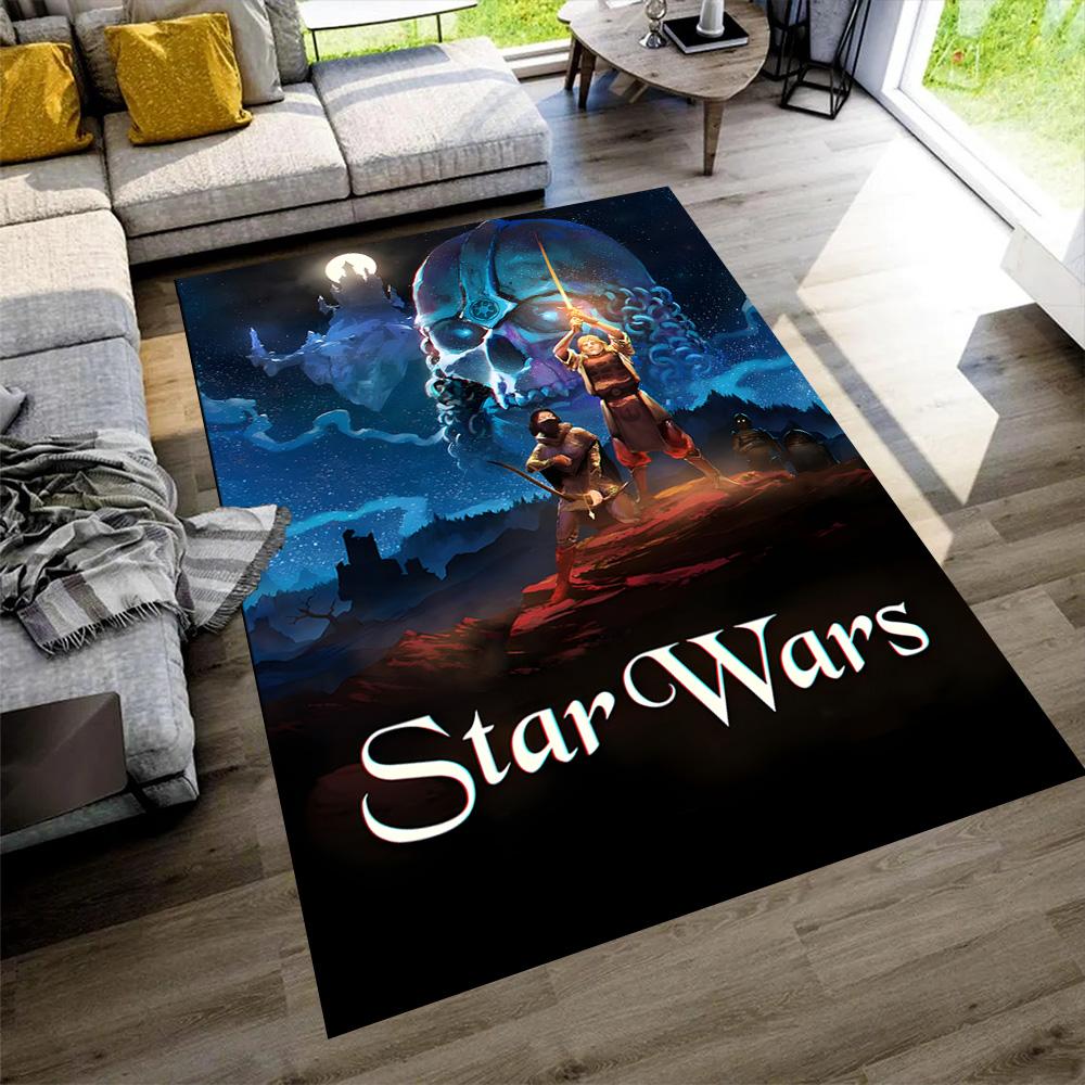 Star Wars Carpet Design for Dining Room Living Rooms Bedrooms Dormitory Anti-slip Rug Anime Office Decor Perfect Birthday Christmas Gift Idea