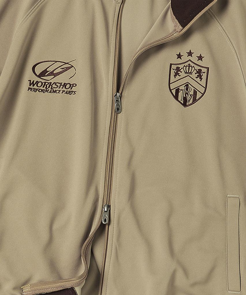 Travel Jersey Track Short Sleeve Jacket Beige