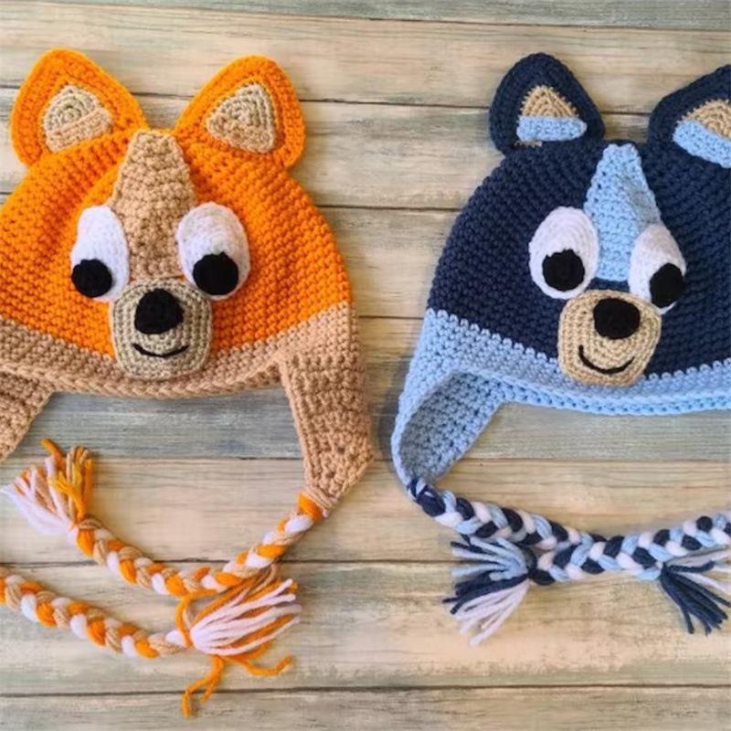 New handmade crocheted color-blocked funny octopus hat, personalized and fashionable adult pullover hat