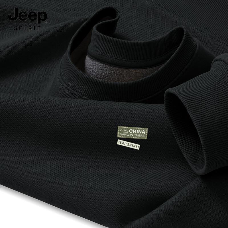 

JEEP SPIRIT Men s Winter Fleece-Lined Crew Neck Sweatshirt XL