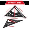 7/12 Inch Carpentry Triangle Ruler Adjustable Multi Function Carpenter Layout Square Woodworking