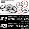 CRU1 ABS Car Original Tail Rear Trunk Star Badges Stickers For Mercedes Benz GLS SLK Class W218 2012-2018 GLA Class H247 2021-2023