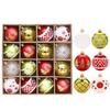 For Christmas Tree Ornaments Set of 16 Glittering Hanging Balls for Holiday Decorations Plastic with Hanging Loops